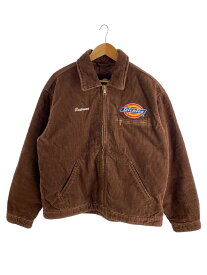 【中古】Supreme◆Dickies Corduroy Work Jacket/22FW/ジャケット/L/コーデュロイ/BRW/無地【メンズウェア】