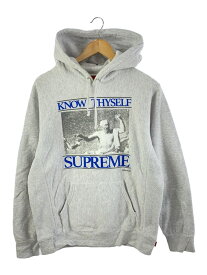 【中古】Supreme◆19SS/Know Thyself Hooded Sweatshirt/パーカー/M/コットン/グレー【メンズウェア】