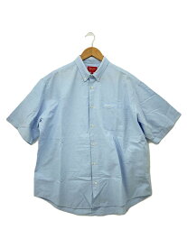 【中古】Supreme◆23SS/Loose Fit S/S Oxford Shirt/半袖シャツ/L/コットン/ブルー【メンズウェア】