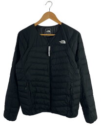 【中古】THE NORTH FACE◆THUNDER ROUNDNECK JACKET_サンダーラウンドネックジャケット/M/ナイロン/BLK【メンズウェア】