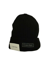 【中古】Calvin Klein◆ニットキャップ/--/アクリル/BLK/レディース【服飾雑貨他】