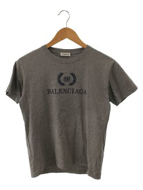 【中古】BALENCIAGA◆BB Balenciaga Tee/Tシャツ/M/コットン/GRY/541691【レディースウェア】