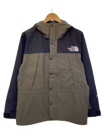 【中古】THE NORTH FACE◆MOUNTAIN LIGHT JACKET_マウンテンライトジャケット/S/ゴアテックス/カーキ/ブラック【メンズウェア】