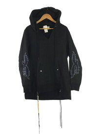 【中古】Azuma◆WESTERN EMBROIDELY SLIT PARKA/パーカー/0/コットン/ブラック/22AH-CS-01【メンズウェア】