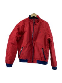 【中古】POLO RALPH LAUREN◆ジャケット/L/ナイロン/RED/無地【レディースウェア】