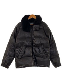 【中古】PHINGERIN◆ダウンジャケット/S/レザー/BLK/PD-152-SJK-051【メンズウェア】