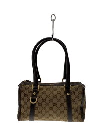 【中古】GUCCI◆ミニボストンバッグ_アビー/キャンバス/BRW【バッグ】