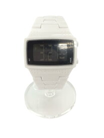 【中古】VESTAL◆Dolby Plastic Polished White Watch/クォーツ腕時計/デジタル/BLK/WH【服飾雑貨他】