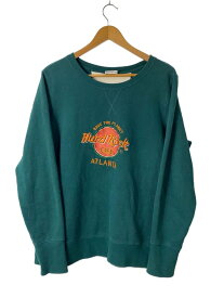 【中古】HARD ROCK CAFE◆スウェット/L/コットン/GRN【メンズウェア】