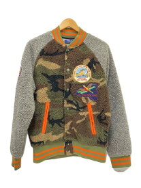 【中古】POLO RALPH LAUREN◆フリースジャケット/S/ポリエステル/GRN/カモフラ/ワッペン//【メンズウェア】