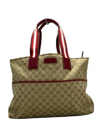 【中古】GUCCI◆トートバッグ/キャンバス/BEG/総柄/155524 002058【バッグ】