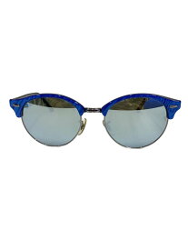 【中古】Ray-Ban◆CLUBROUND CLASSIC/サングラス/ハーフリム/BLU/SLV/メンズ/RB4246【服飾雑貨他】
