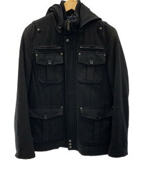 【中古】GUESS◆ジャケット/M/ウール/BLK【メンズウェア】