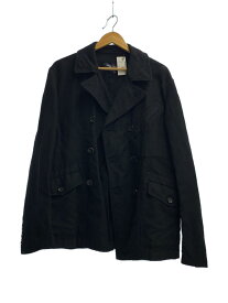 【中古】COMME des GARCONS HOMME◆縮絨ウールギャバジンピーコート/M/ウール/BLK【メンズウェア】