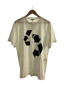 【中古】LOEWE◆H6299370CR/ビッグシルエットTシャツ/L/コットン/WHT【メンズウェア】