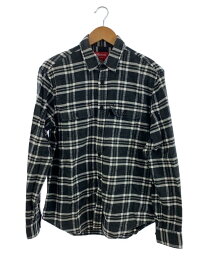 【中古】Supreme◆Tartan Flannel Shirt/S/コットン/GRY/チェック【メンズウェア】