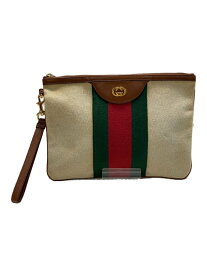 【中古】GUCCI◆クラッチバッグ/--/BEG【バッグ】