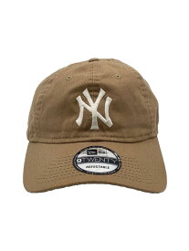 【中古】NEW ERA◆NYロゴ_キャップ/--/キャンバス/BEG/無地/メンズ【服飾雑貨他】