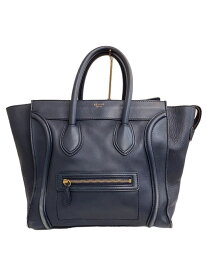 【中古】CELINE◆トートバッグ/レザー/NVY【バッグ】