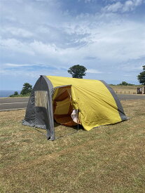 【中古】DUNLOP◆テント/4~6人用/オレンジ/A-613/ロッジ/キャンプ【スポーツ】