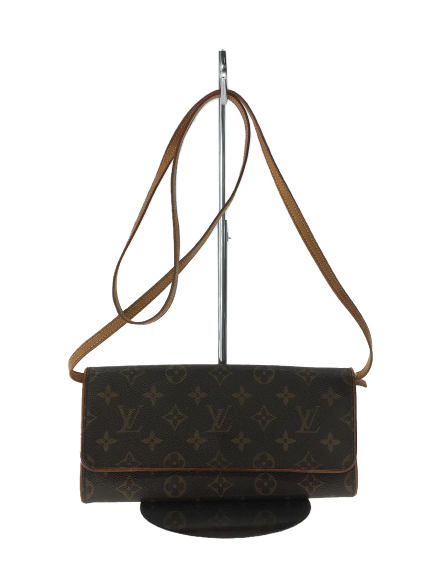 Louis Vuitton Pochette Twin Brown Canvas Clutch Bag (Pre-Owned)