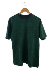 【中古】Supreme◆Tシャツ/M/コットン/GRN/ボーダー/Border S/S Pocket Tee【メンズウェア】