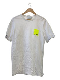 【中古】MSGM◆Tシャツ/M/コットン/WHT/無地/2840MM233【メンズウェア】