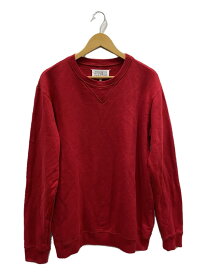 【中古】Maison Margiela◆スウェット/48/コットン/RED/S50GU0014 S25191/14AW/エルボーパッチ/羊革/14【メンズウェア】