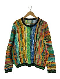 【中古】COOGI◆90s/VINTAGE/ニット・セーター(薄手)/S/コットン/マルチカラー/総柄【メンズウェア】