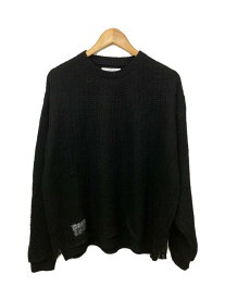 【中古】WTAPS◆セーター(厚手)/3/アクリル/BLK【メンズウェア】