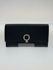 【中古】BVLGARI◆長財布/レザー/BLK/メンズ【服飾雑貨他】