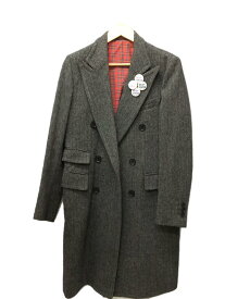 【中古】Jipijapa◆チェスターコート/1/ウール/GRY/SP07AW-002【メンズウェア】