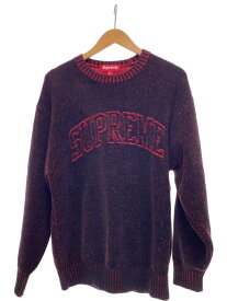 【中古】Supreme◆ニット・セーター(厚手)/L/アクリル/BLK/contrast arc sweater/24SS【メンズウェア】