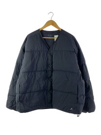 【中古】snow peak◆別注 DWN JKT_ダウンジャケット/L/ナイロン/BLK/無地/UA-JK-21AM701【メンズウェア】