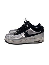 【中古】NIKE◆AIR FORCE 1/エアフォース/シルバー/488298-054/27cm/SLV/レザー【シューズ】