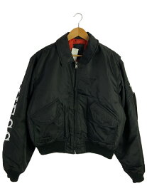 【中古】GUESS◆ミリタリージャケット/S/ナイロン/BLK/MZ4W1231JP【メンズウェア】