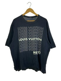 【中古】LOUIS VUITTON◆Printed Patchwork Oversize Tee/Tシャツ/XL/NVY/RM182M FMB HFY06W【メンズウェア】