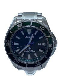 【中古】CITIZEN◆ソーラー腕時計/アナログ/ステンレス/グリーン/SLV/SS/E168-003FR07/シチズン【服飾雑貨他】