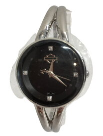 【中古】BULOVA◆クォーツ腕時計/アナログ/ステンレス/BLK/SLV/SS/76P102【服飾雑貨他】