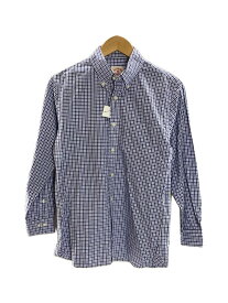 【中古】BROOKS BROTHERS◆長袖シャツ/XS/コットン/PUP/チェック【メンズウェア】