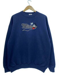 【中古】Disney◆USA製/Mickey Mouse//ミッキーマウス/スウェット/L/コットン/ネイビー【メンズウェア】