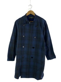 【中古】MILK BOY◆チェスターコート/--/コットン/BLU/チェック//【メンズウェア】