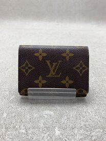 【中古】LOUIS VUITTON◆アンヴェロップ・カルトドゥヴィジット_モノグラム_BRW/--/BRW/総柄/レディース【服飾雑貨他】