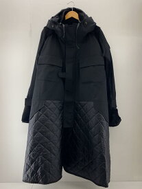 【中古】JUNYA WATANABE COMME des GARCONS◆キルティングコート/フェイクファー/S/ポリエステル/BLK/JL-C011/23AW【レディースウェア】