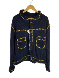 【中古】PHINGERIN◆カーディガン(厚手)/L/コットン/NVY/PD-242-KN-011/PG1 KNIT【メンズウェア】