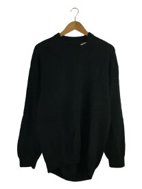 【中古】crepuscule◆【ONLY ARK】wholegarment C/N pullover/1/ウール/BLK/1903-027【メンズウェア】