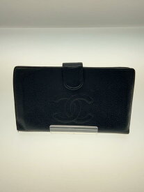 【中古】CHANEL◆2つ折り財布/--/BLK/レディース【服飾雑貨他】