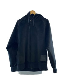 【中古】Y-3◆SQUARE VELVET SPACER FULL-ZIP HOODIE/XS/ベロア/ブラック/hb3341【メンズウェア】