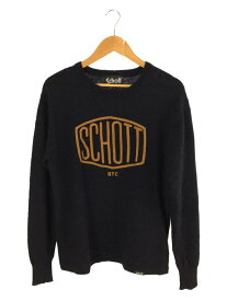 【中古】Schott◆セーター(薄手)/M/ウール/NVY/3184010【メンズウェア】