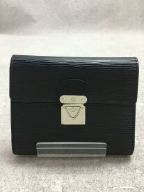 【中古】LOUIS VUITTON◆ポルト・フォイユ・コアラ_エピ/M58012/財布_BLK/レザー/BLK【服飾雑貨他】